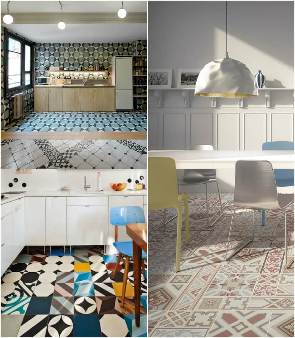 Tile options for the kitchen.