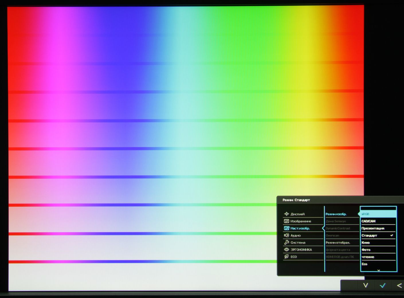 sRGB-Modus in den Monitoreinstellungen