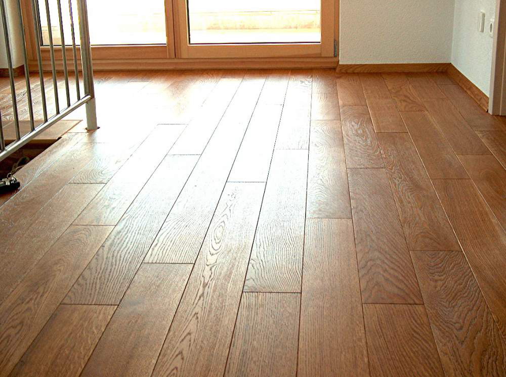 Deck installation of laminate flooring