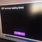 The TV shows sdp services loading failed