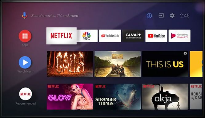 Télévision avec Android TV