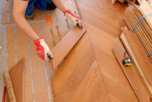 Laying on plywood