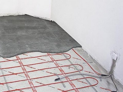 Colocação de piso aquecido sob laminado 