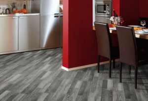 Laying laminate flooring diagonally in the kitchen