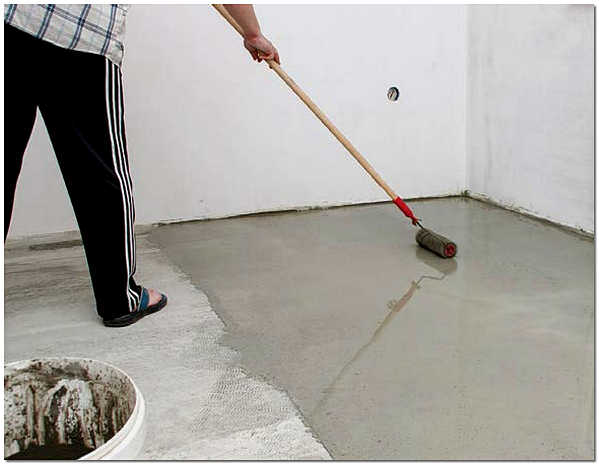 Leveling a concrete floor under carpet.