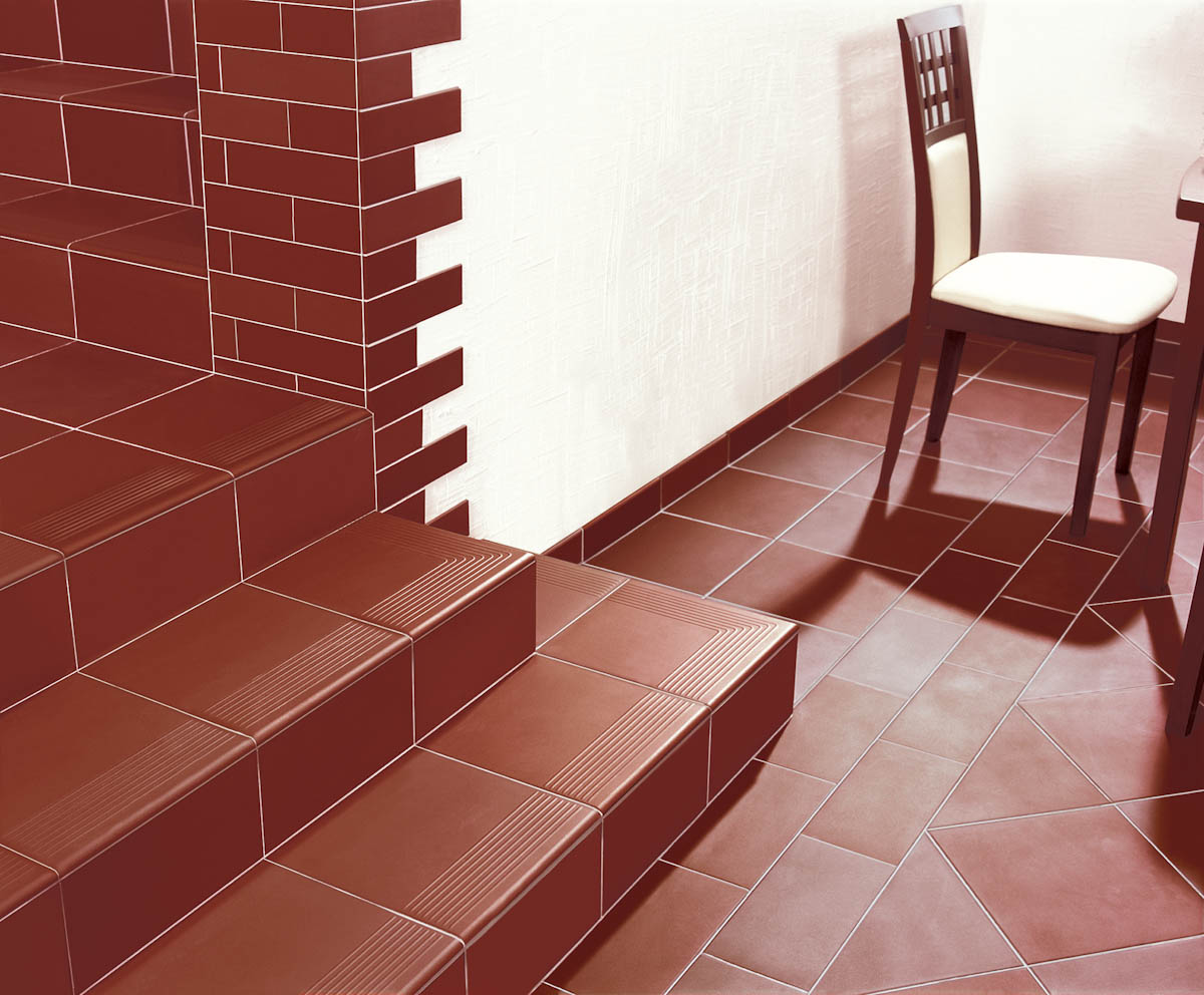 Clinker tiles.