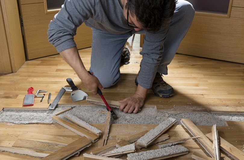 Removing parquet boards