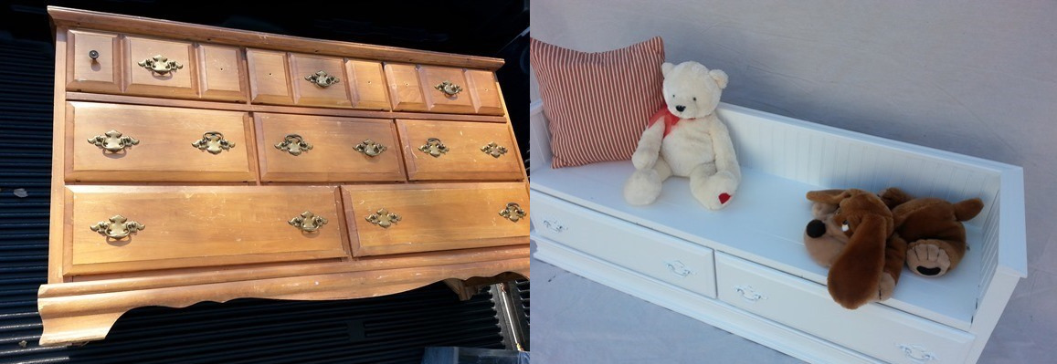 banquette from a chest of drawers