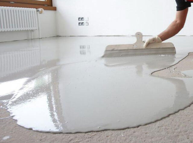 Self-leveling floor