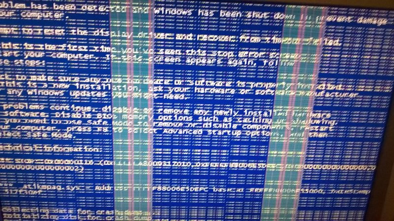 Noise on the monitor screen