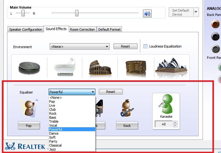 Mempertingkatkan Bunyi dengan Codec Definisi Tinggi Realtek