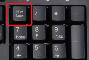 Num Lock på tastaturet