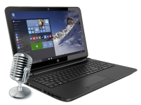 Microphone with laptop