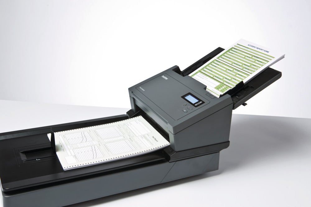 Scanner with automatic document feeder.