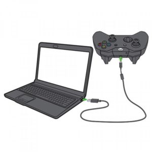 Joystick i laptop.