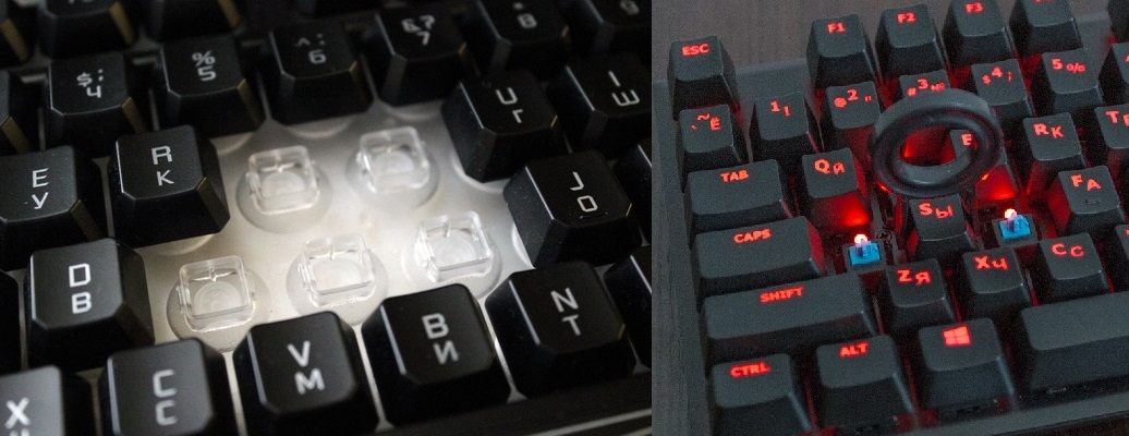 Sammenligning av membran og mekaniske tastaturer.