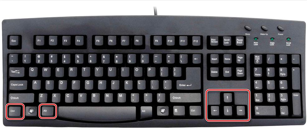 Key combination to flip the screen.