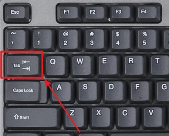 Tab button sa keyboard.