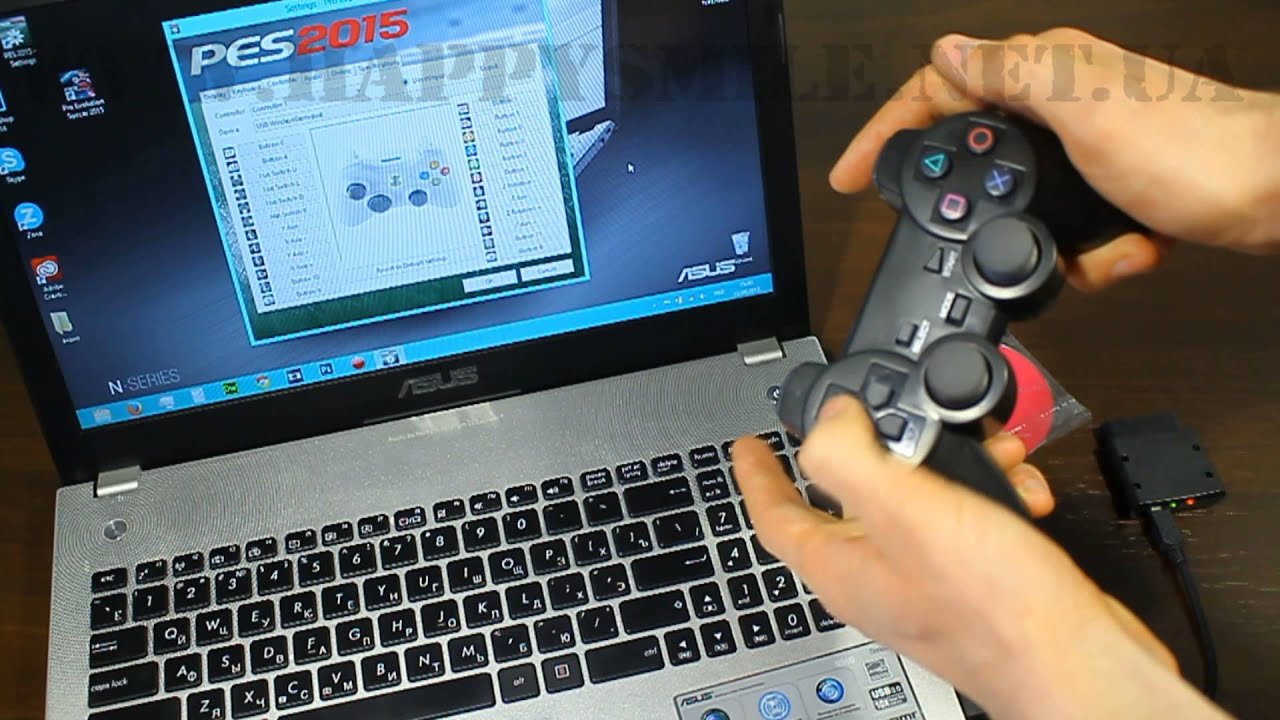 Joystick naar laptop