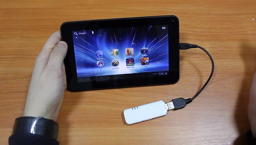 how to connect a modem to an android tablet