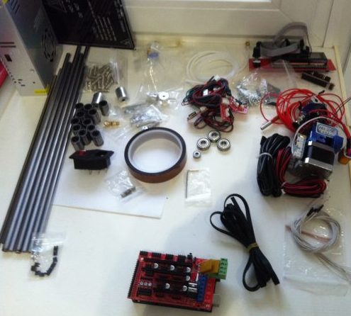 Parts for a 3D printer.