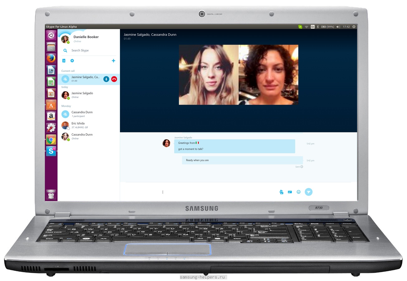 De camera inschakelen in Skype.