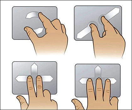 Sådan bruger du touchpad'en.