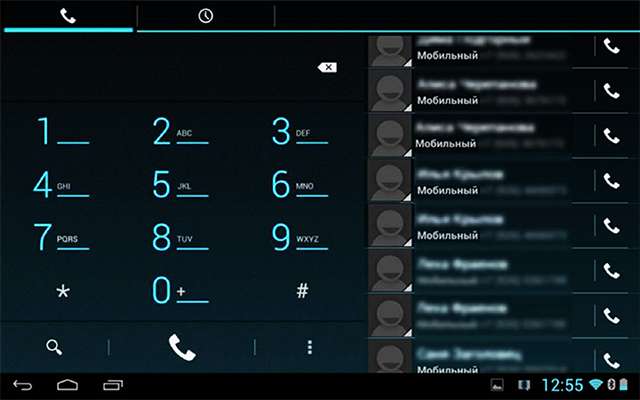 На Android можете да наберете номер директно от таблета.