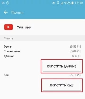 Διαγραφή δεδομένων YouTube στο tablet.