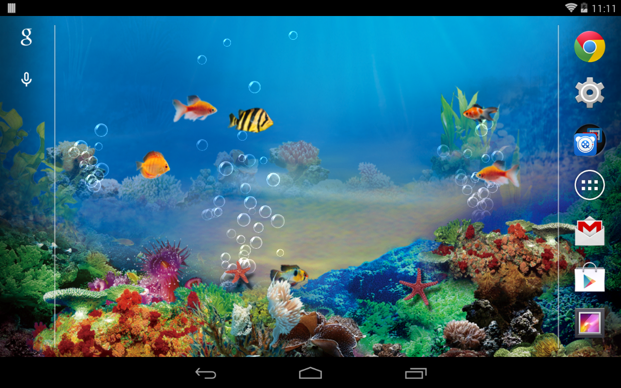 Live wallpaper on your tablet.