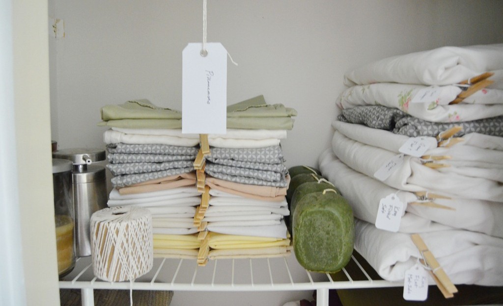 rangement du linge de lit