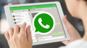 WhatsApp on tablet