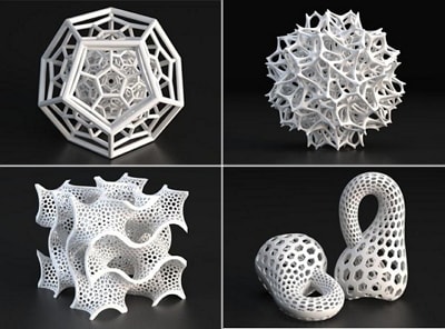 models created on a 3D printer