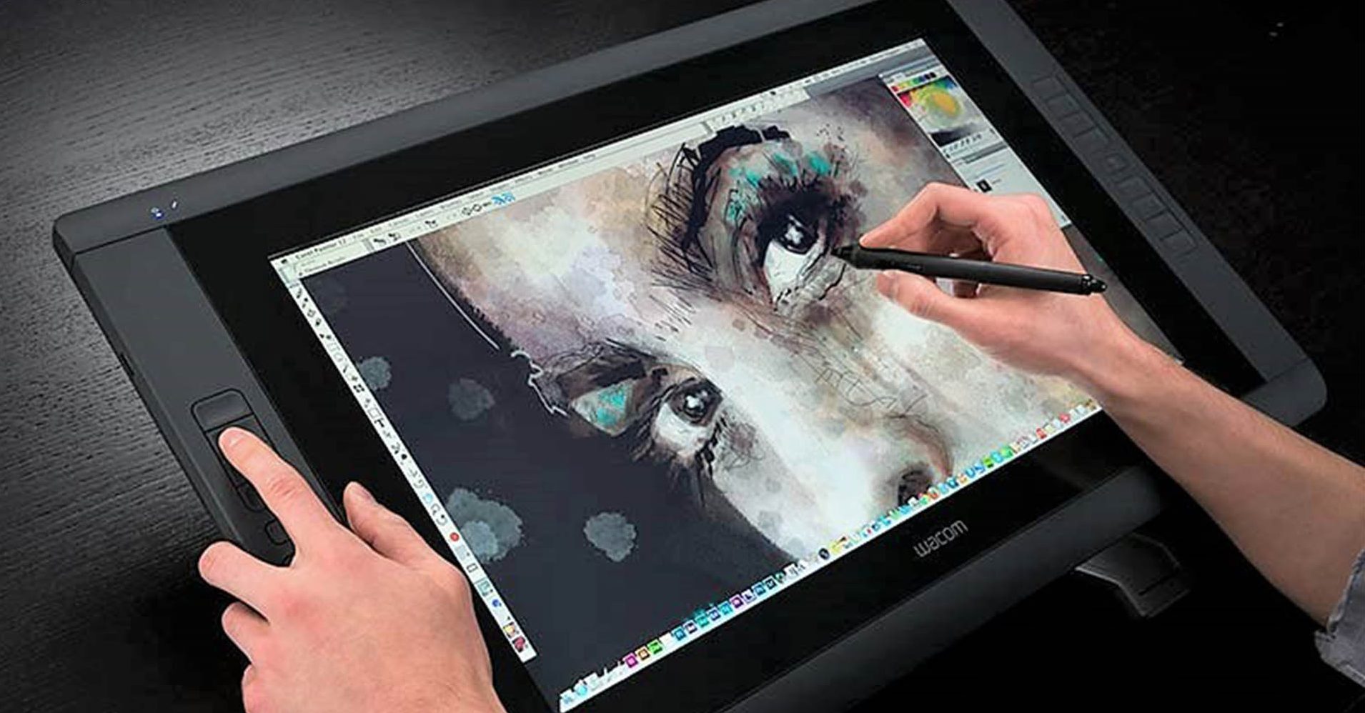 desenho profissional em um tablet