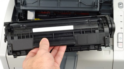 replacing a cartridge in an inkjet printer