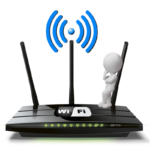 Router Wi-Fi na noc.