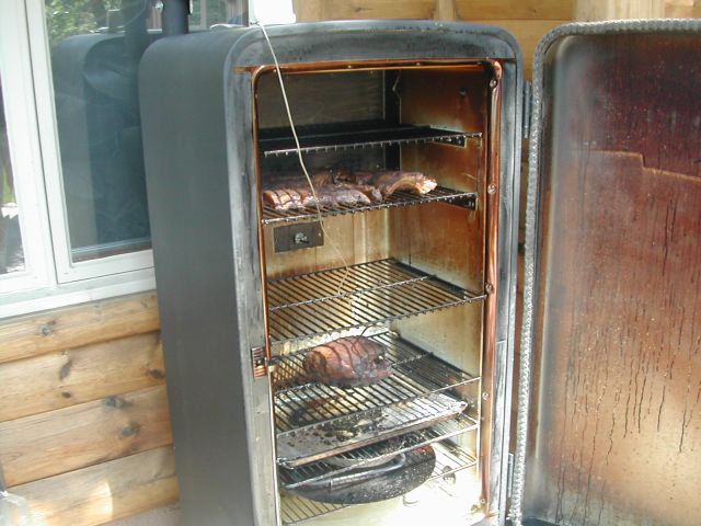 Homemade smokehouse.