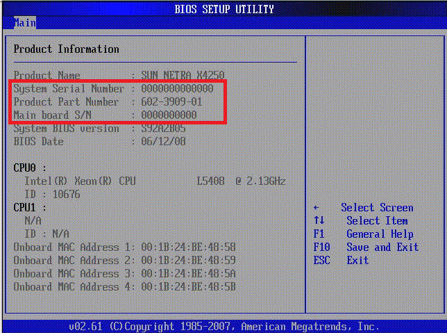 Số Serial trong BIOS.