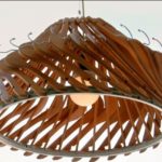 Lamp made from hangers.