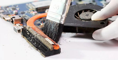 When checking a laptop cooler, you may need a brush