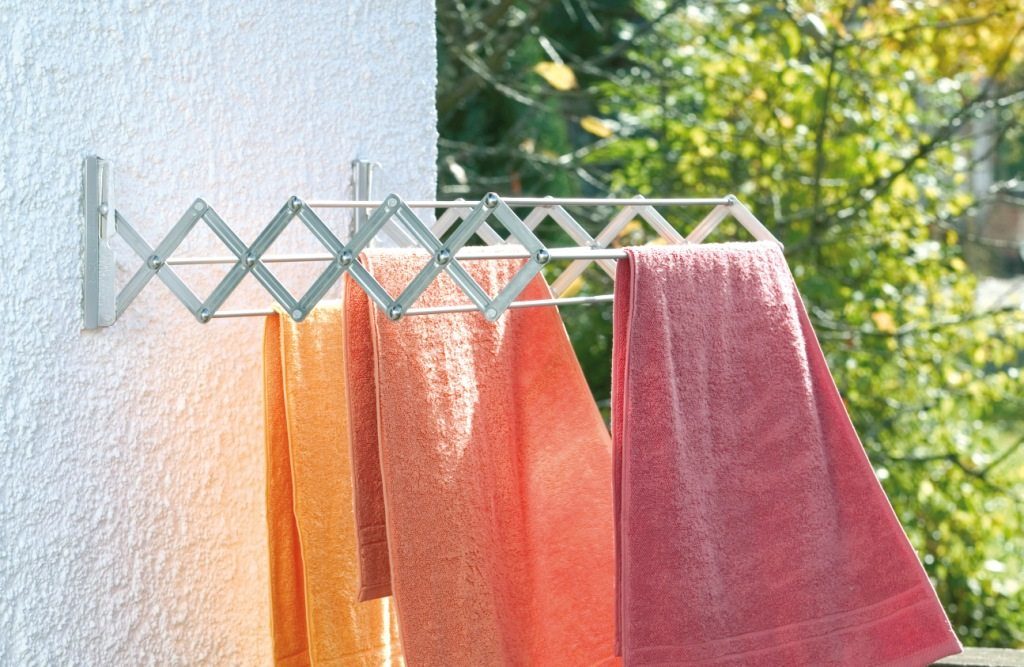 It is better to dry towels on the balcony.