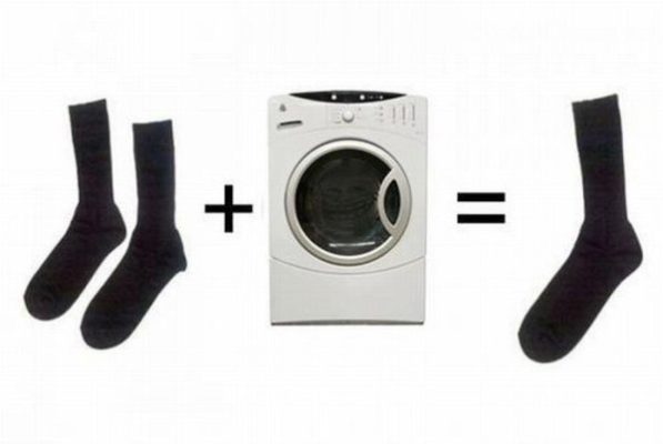 Où vont les chaussettes dans la machine à laver ?