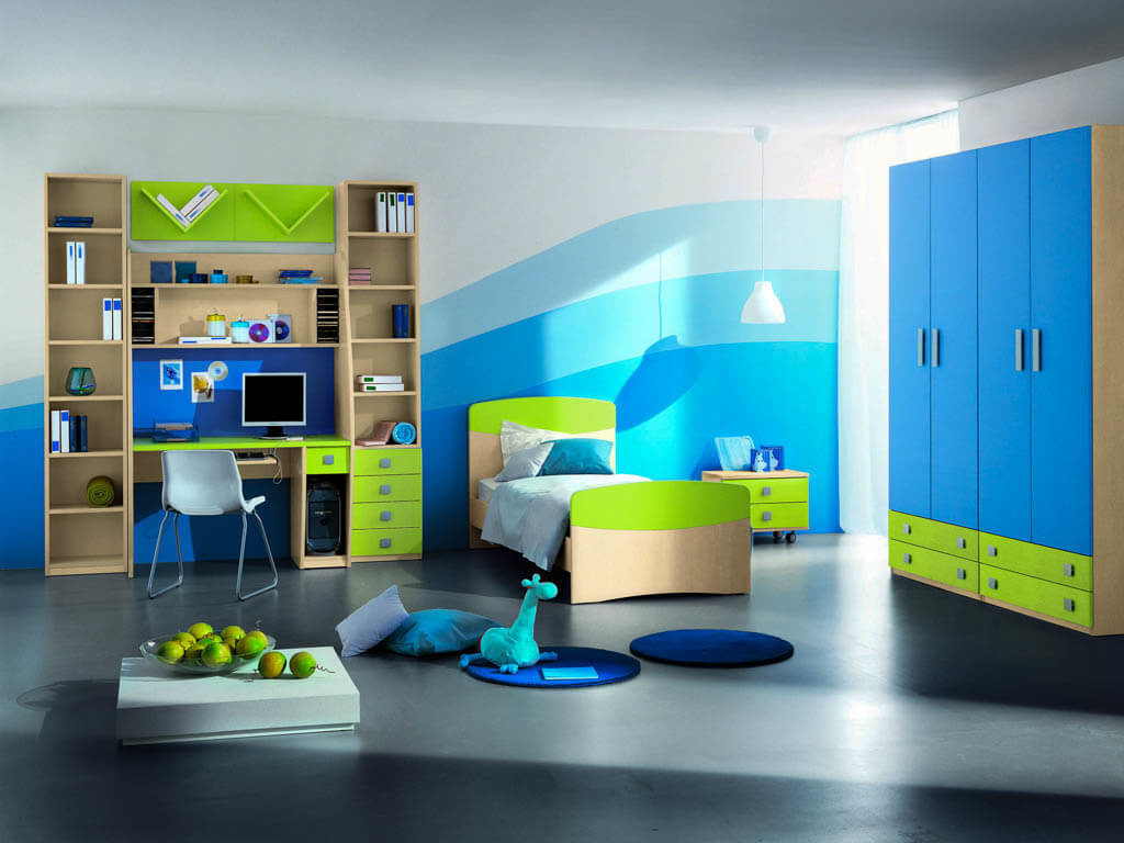 Colorful children's furniture.