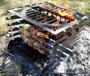 Disenyo ng isang patayong barbecue.