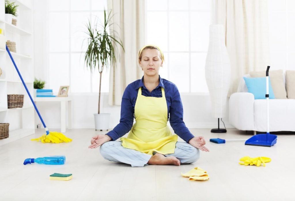 Meditation vor dem Frühjahrsputz.