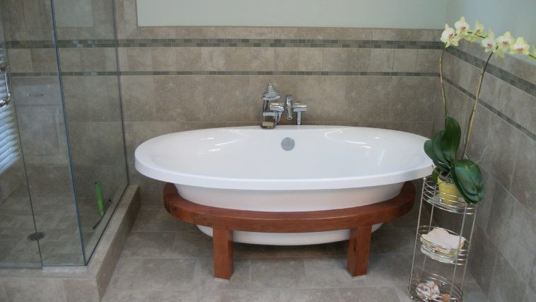 Acrylic bathtub frame.