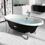 Cast iron bath.