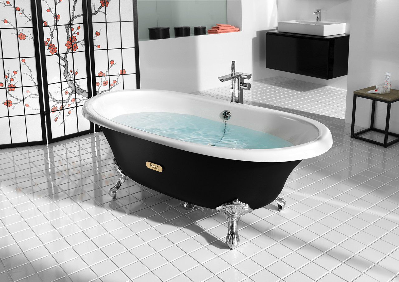 Cast iron bath.