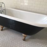 Cast iron bath.