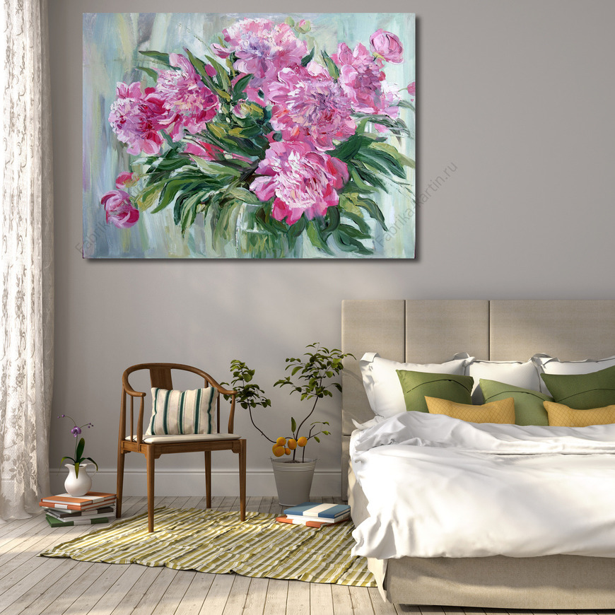 Pourquoi un tableau avec des pivoines est nécessaire dans la chambre